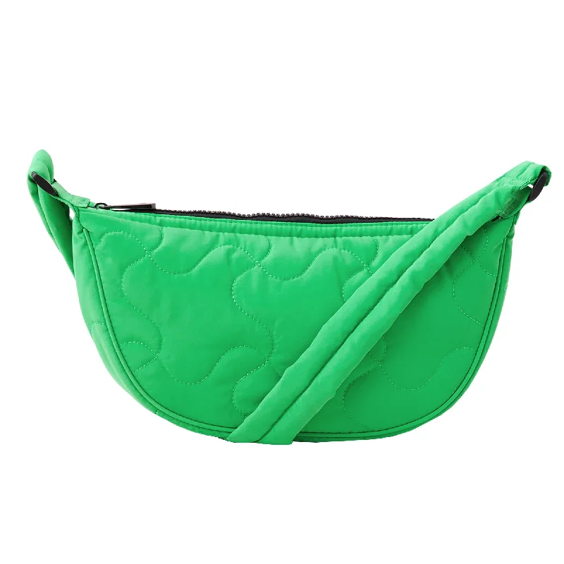 Accessorize London Women's Green Quilted Cross-body Bag