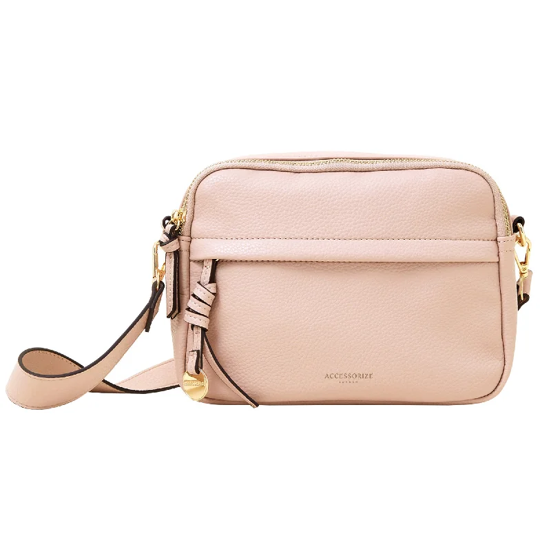 Accessorize London Women's Pink Cross-Body Camera Bag