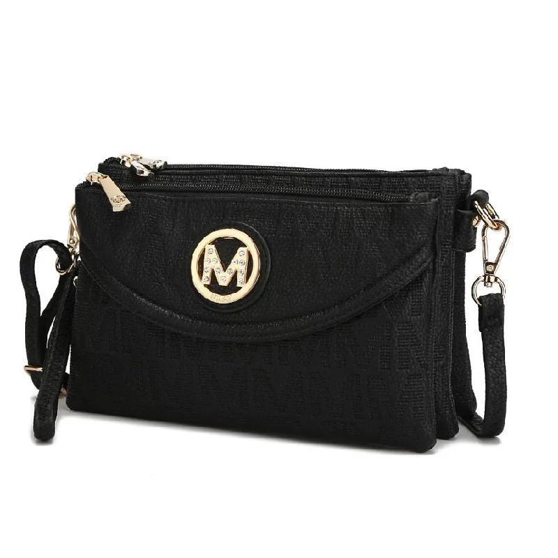 Becky M Multi Compartments Signature Crossbody/Wristlet