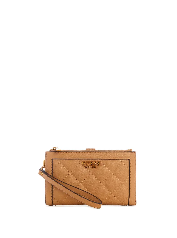 Beige Abey Zip Organiser Wallet