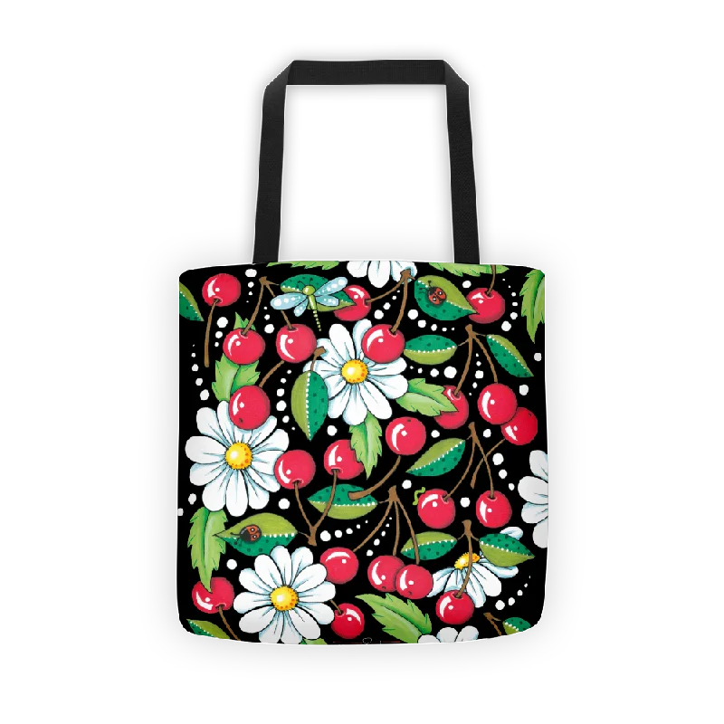 Cherry Daisy Tote Bag