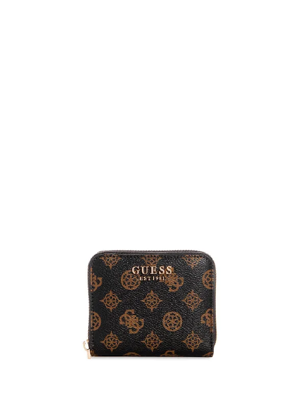 Brown Logo Laurel Small Wallet