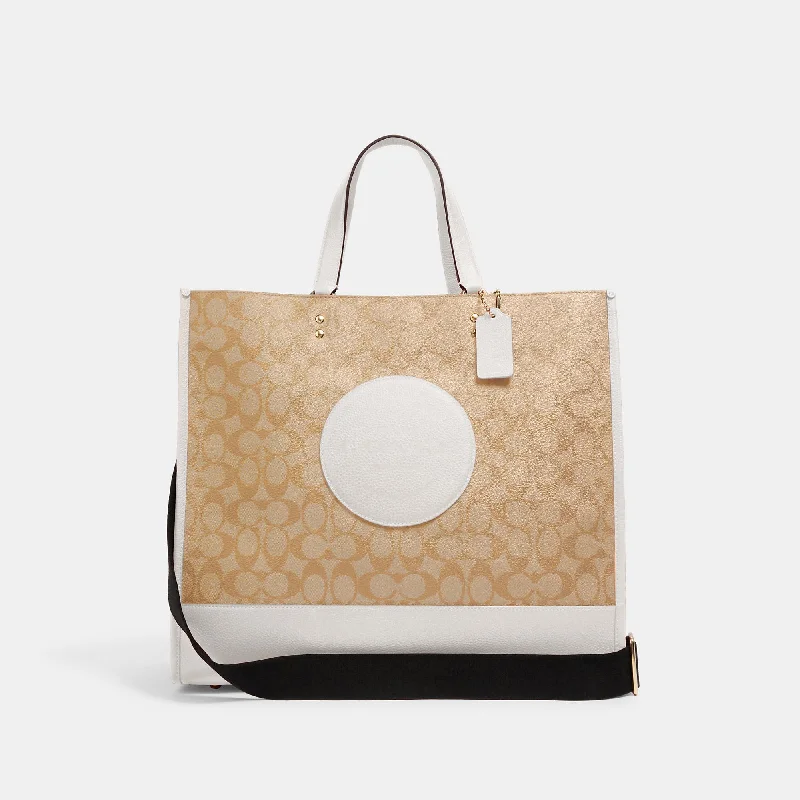 Coach Outlet Dempsey Tote 40 In Signature Canvas With Coach Patch