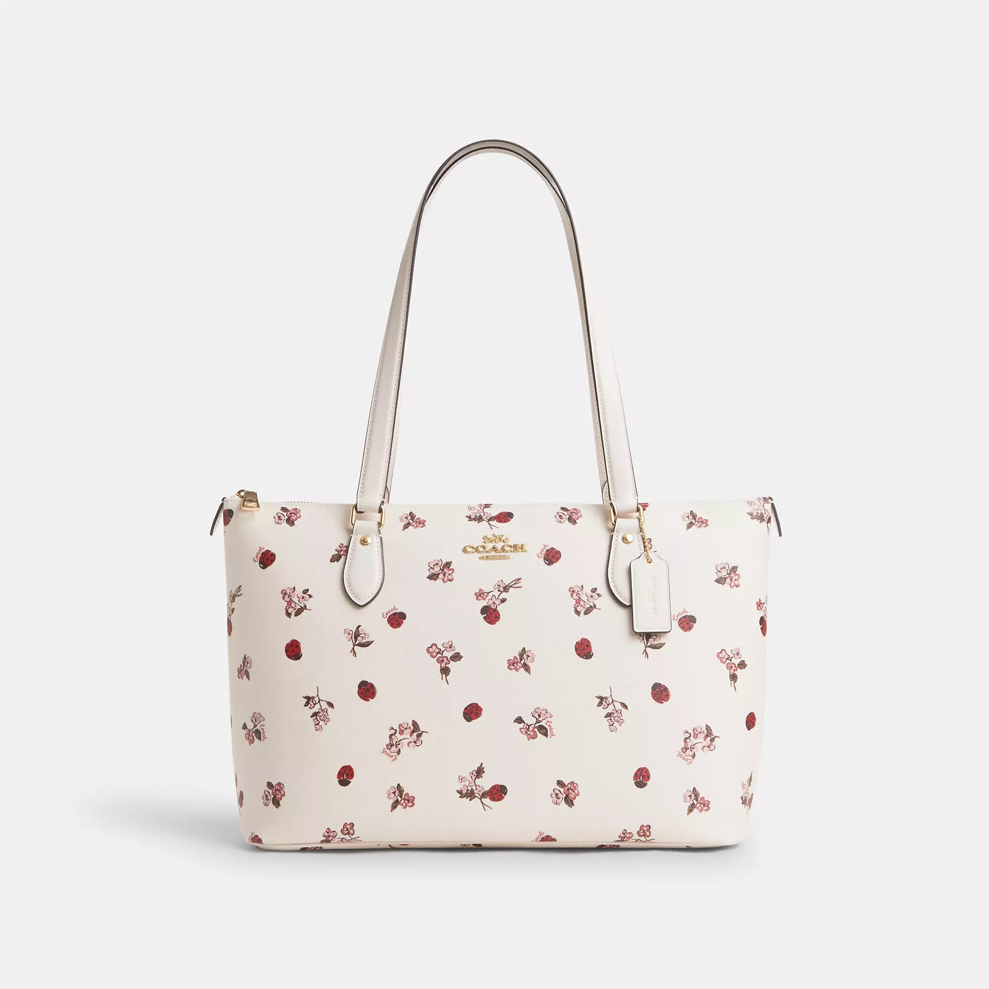 Coach Outlet Gallery Tote With Ladybug Floral Print