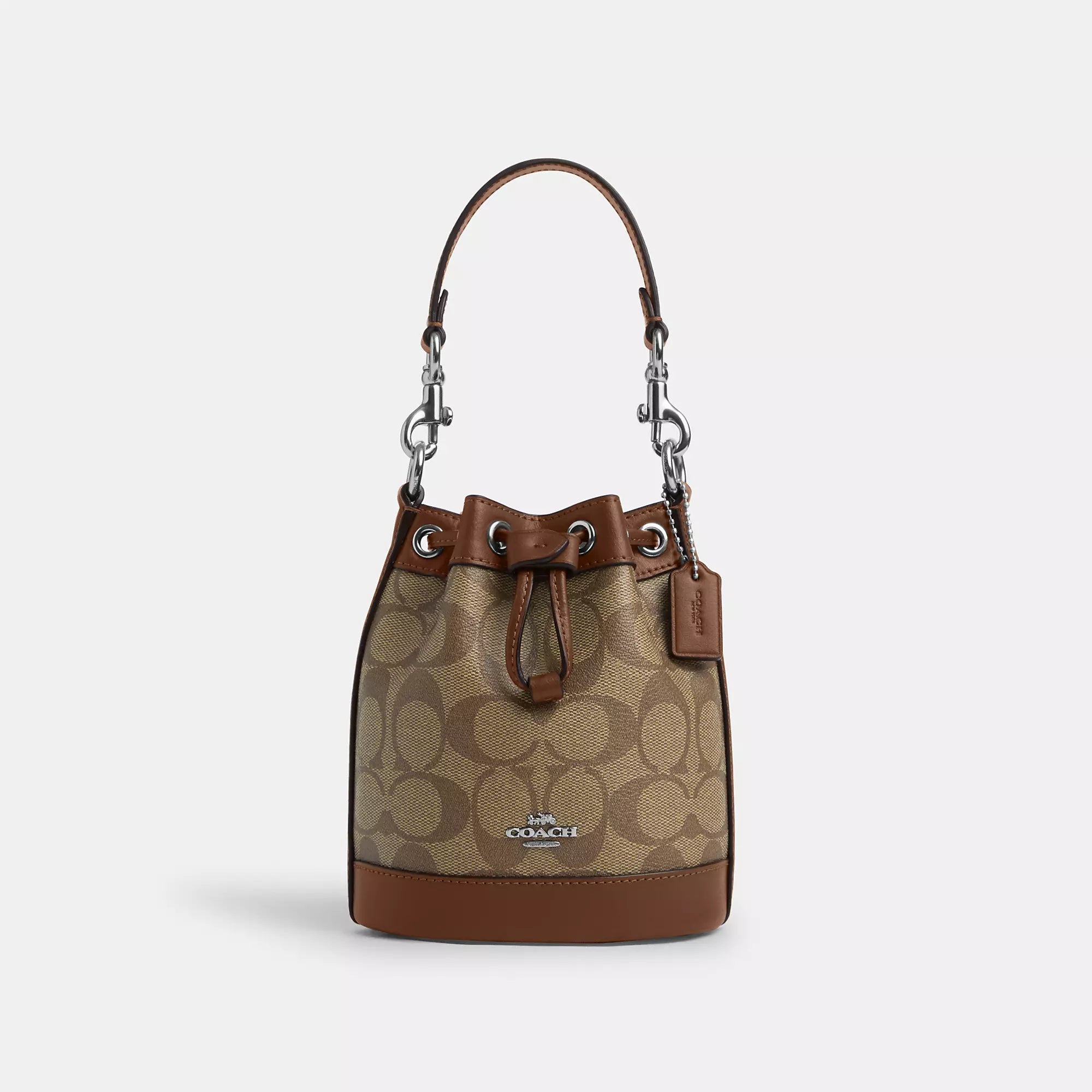 Coach Outlet Mini Bucket Bag In Signature Canvas