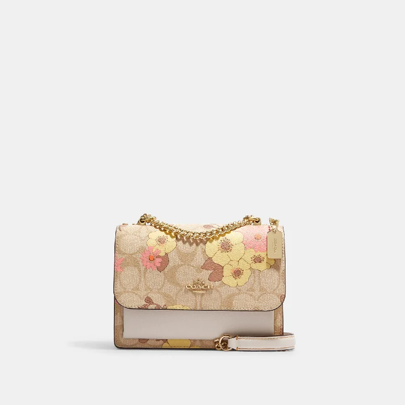 Coach Outlet Mini Klare Crossbody In Signature Canvas With Floral Cluster Print