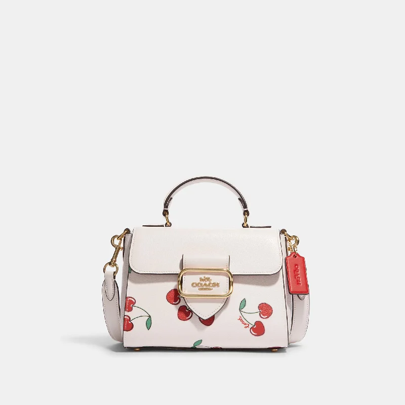 Coach Outlet Morgan Top Handle Satchel With Heart Cherry Print