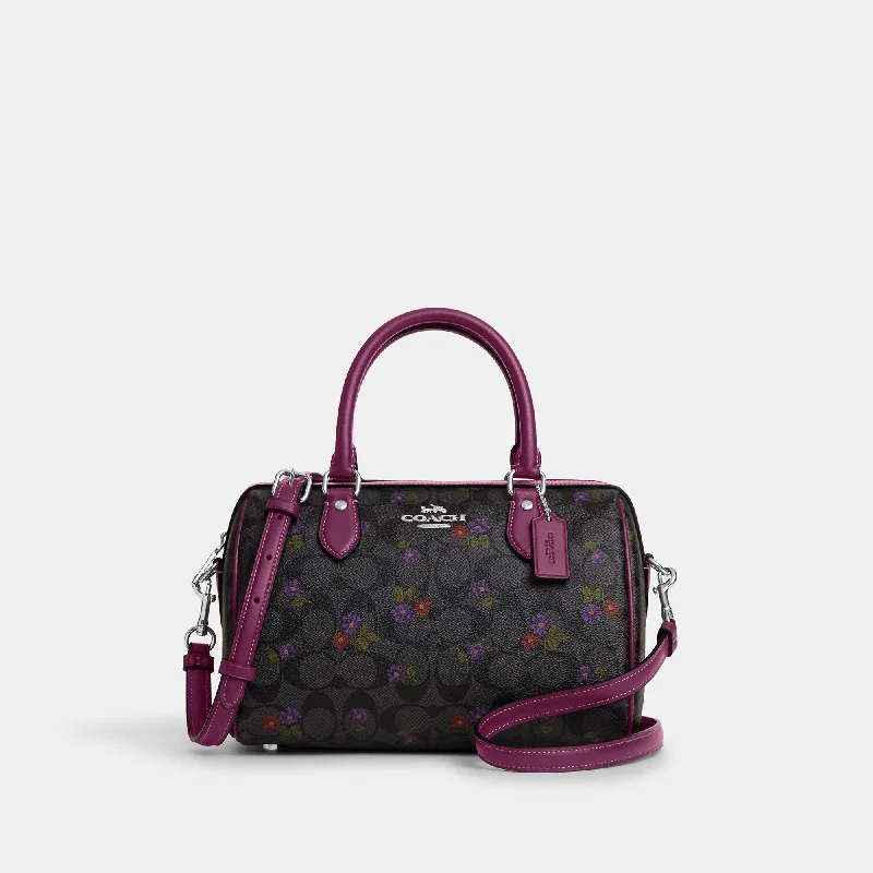 Coach Outlet Rowan Satchel In Signature Canvas With Country Floral Print