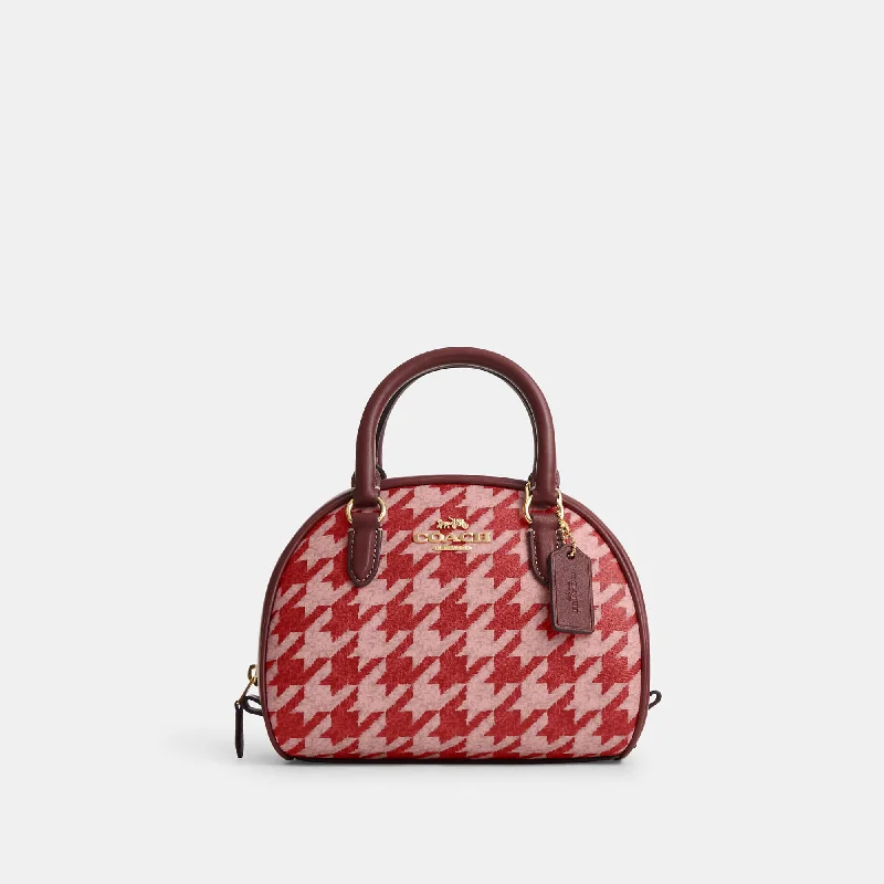 Coach Outlet Sydney Satchel With Houndstooth Print