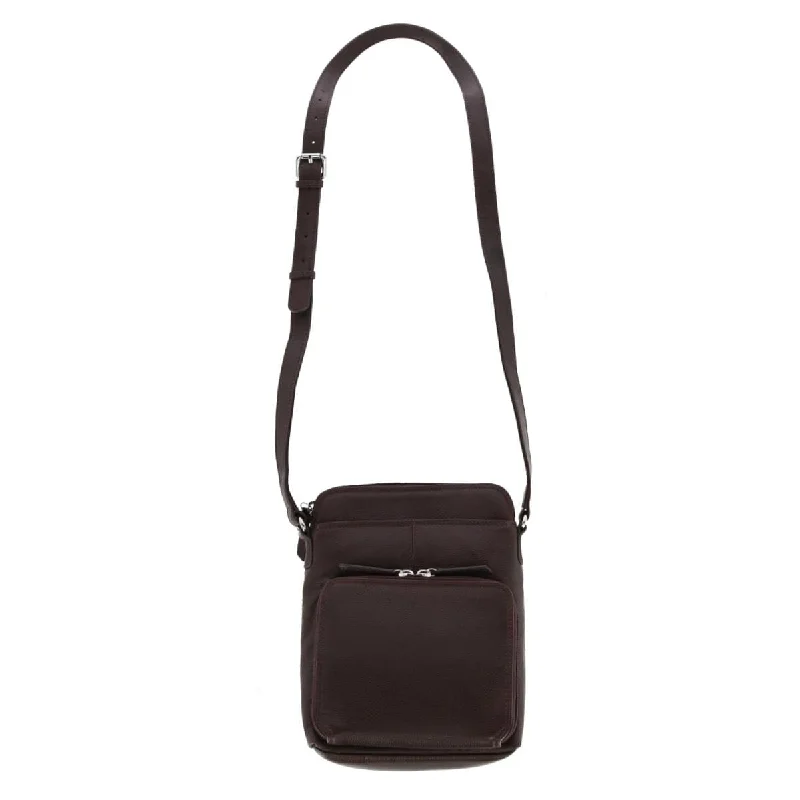 CTM® Women's Leather Small Crossbody Oganizer