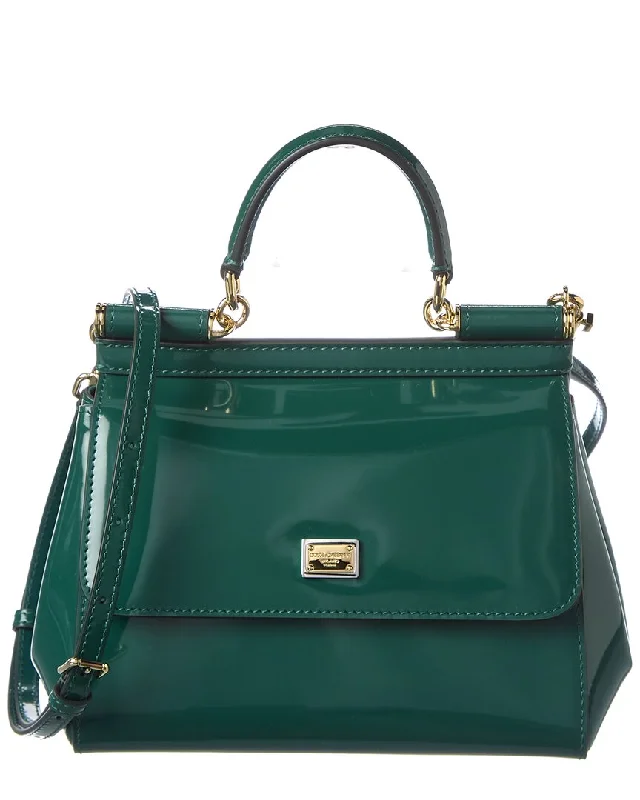 Dolce & Gabbana Sicily Small Patent Satchel