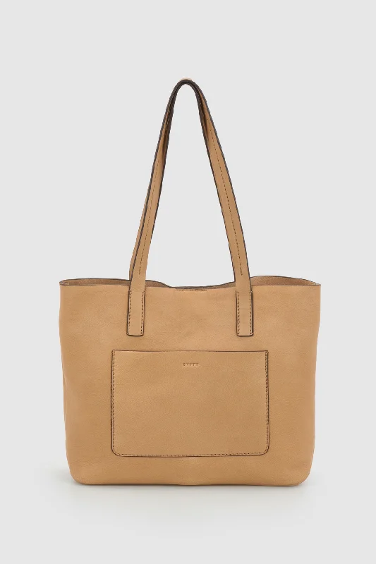 Quinn Leather Unlined Tote Bag