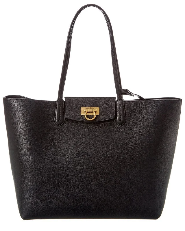 Ferragamo Gancini Small Leather Tote