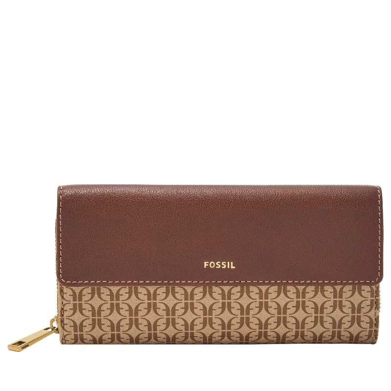 Fossil Women's Jori Printed Polyurethane Flap Clutch