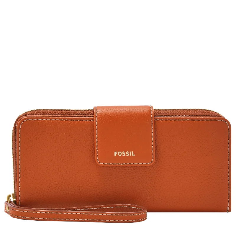 Fossil Women's Madison LiteHide Leather Zip Clutch