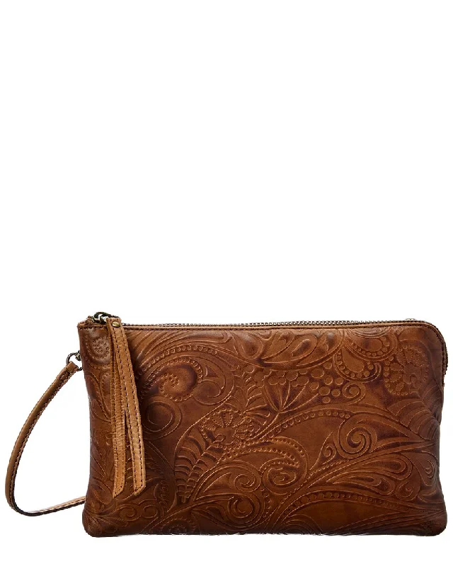 Frye Hadley Embossed Leather Pouch