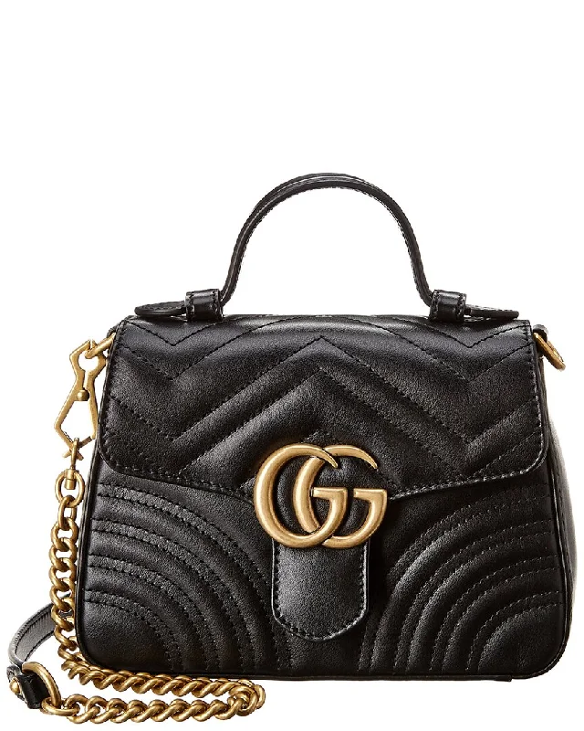 Gucci GG Marmont Mini Matelasse Leather Top Handle Shoulder Bag