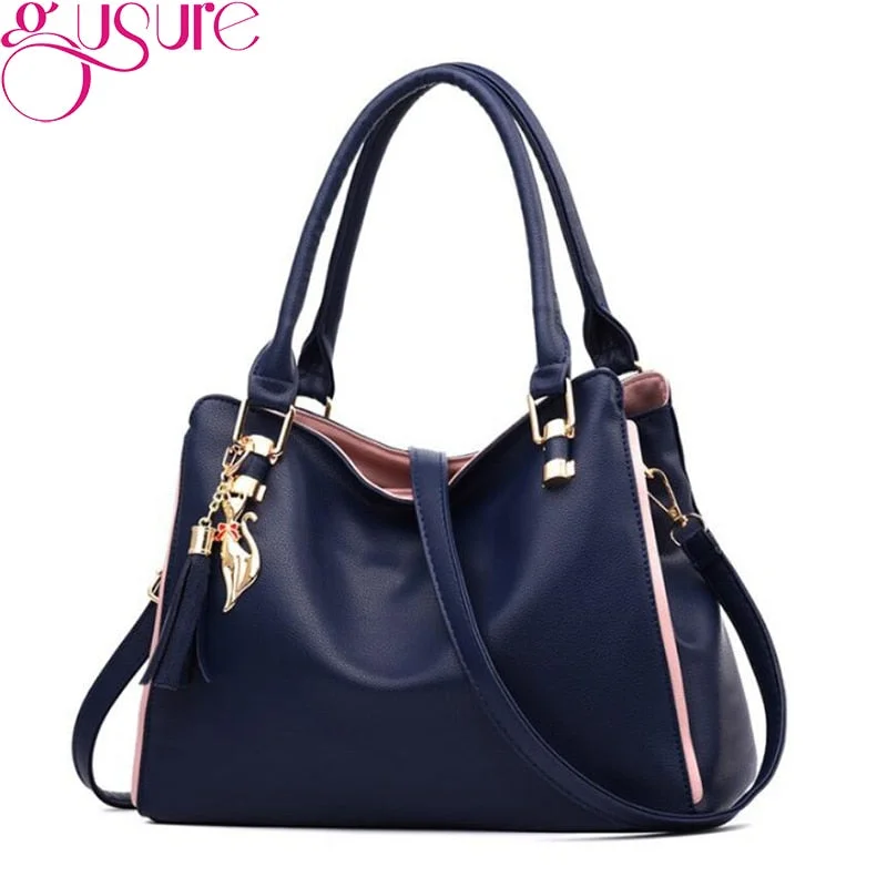 Gusure Women Handbag Shoulder Bags Tote Purse PU Leather Ladies Messenger bags Casual Female Bags Ladies Large Bolsos