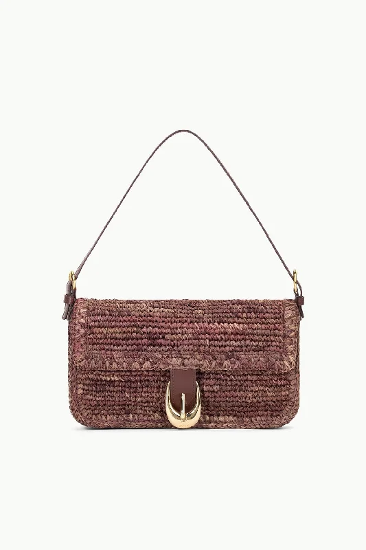 HARLOW RAFFIA BAG | MAHOGANY