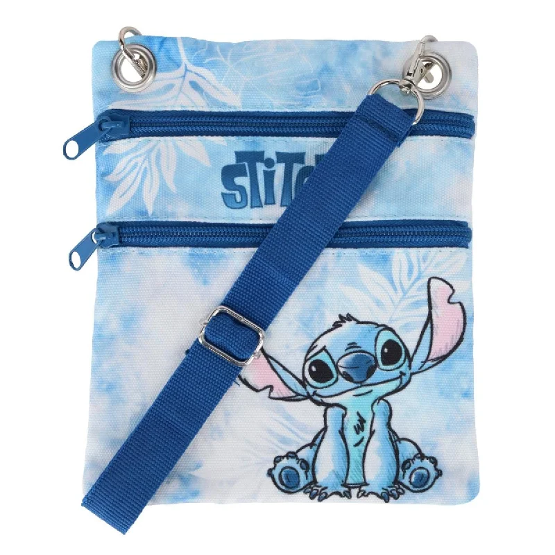 Jerry Leigh Disney Stitch Blue Passport Crossbody Bag