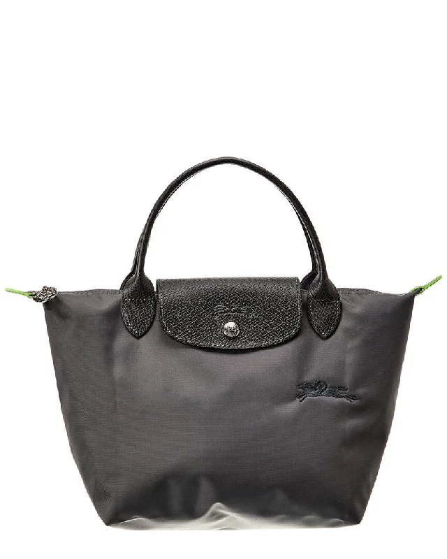 Longchamp Le Pliage Green Nylon Satchel