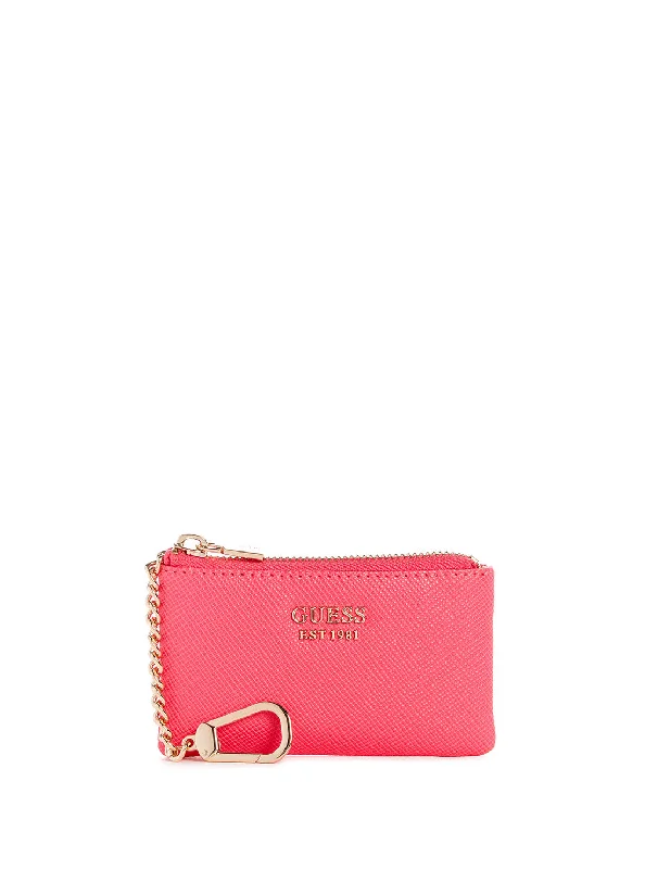 Magenta Laurel Zip Pouch