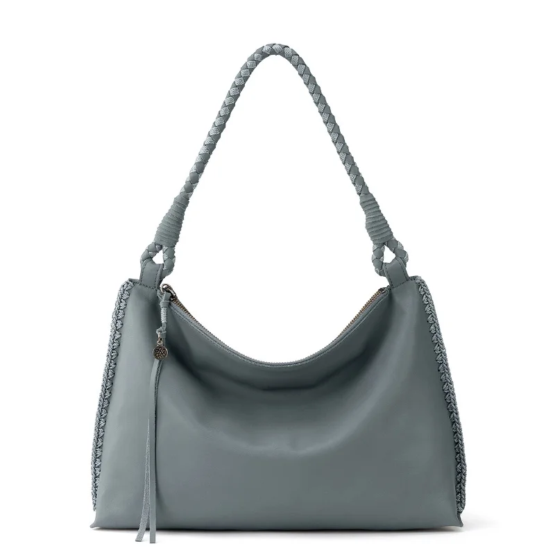 leather - dusty blue grey