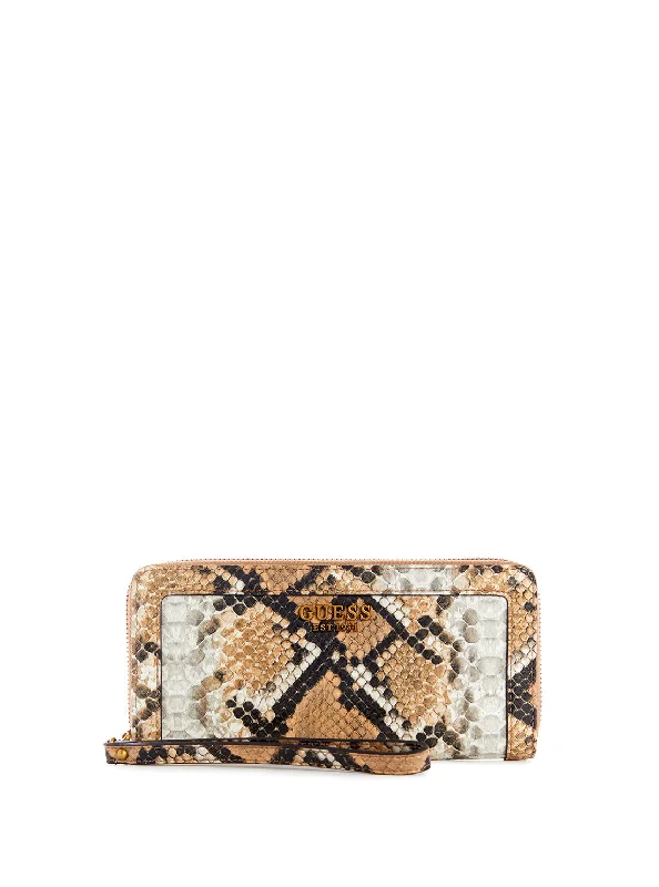 Natural Python Abey Large Wallet