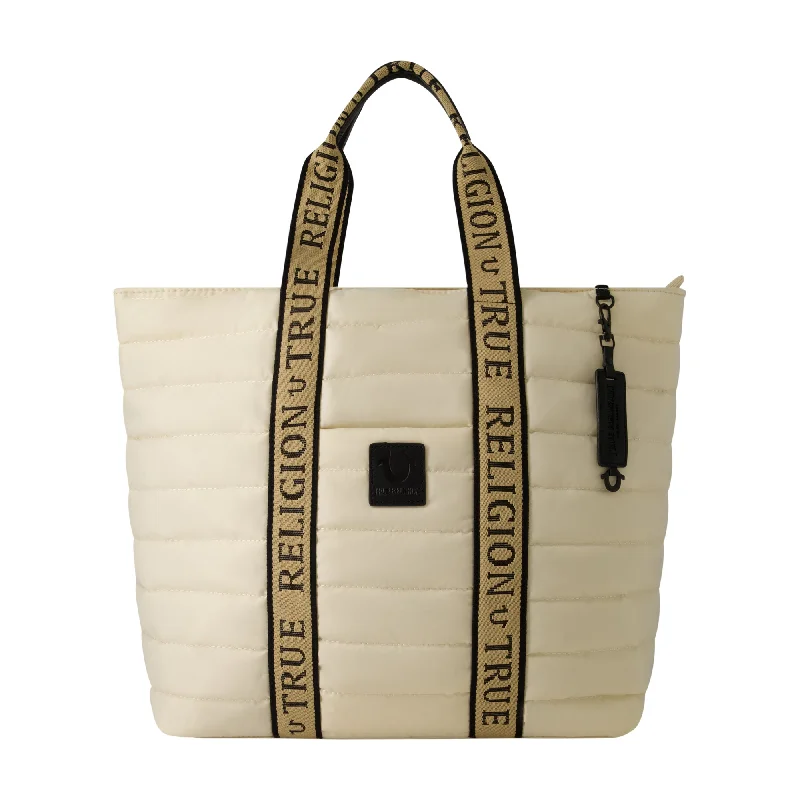 NYLON SOLID QUILTED TOTE