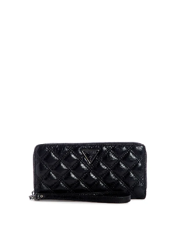 Patent Black Cessily Large Wallet