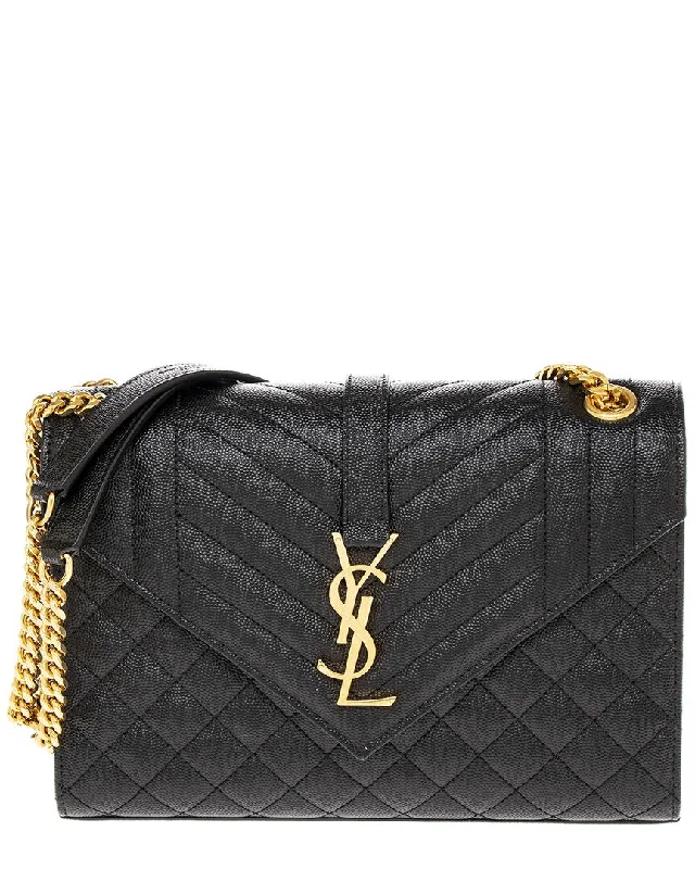 Saint Laurent Envelope Medium Leather Crossbody