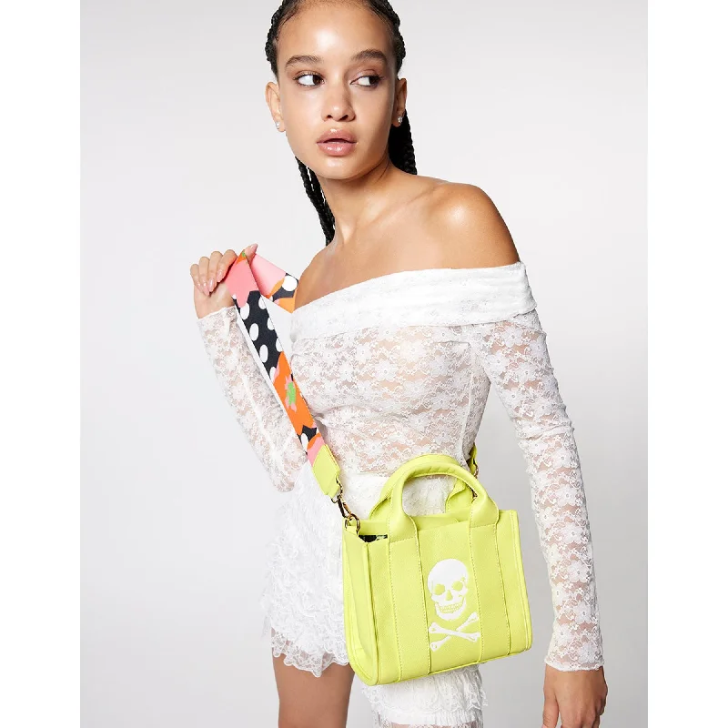 Skully Deboss Mini Tote Citron