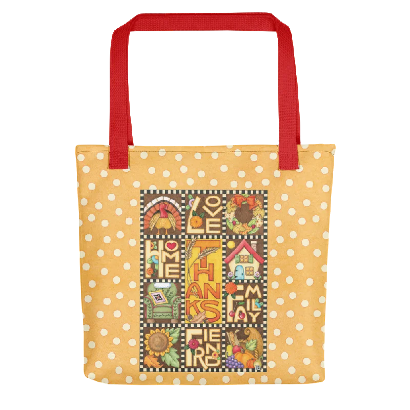 Thanksgiving Love Home Family Friend Tote bag