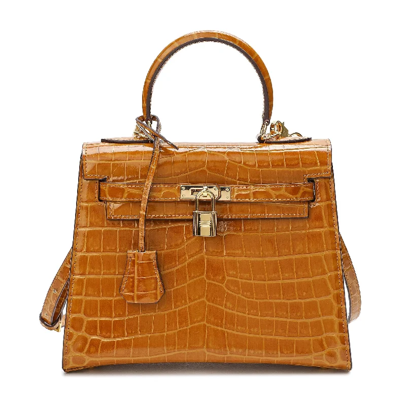 Tiffany & Fred Alligator Embossed Leather Grace Satchel