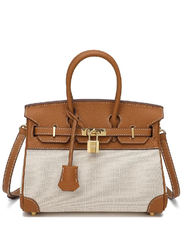 Tiffany & Fred Canvas & Leather Satchel