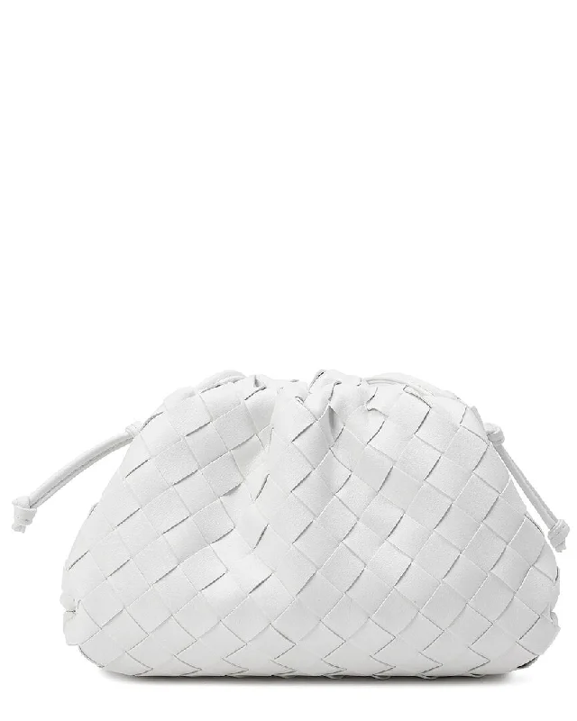 Tiffany & Fred Woven Leather Pouch Shoulder Bag