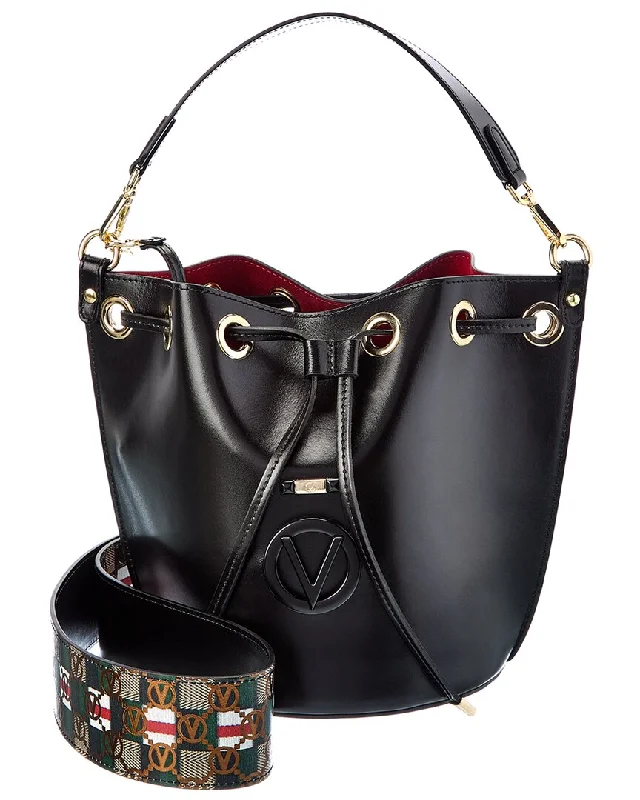 Valentino by Mario Valentino Adel Rope Guitar Leather Bucket Bag