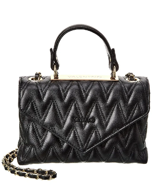 Valentino by Mario Valentino Lynn D Plate Leather Shoulder Bag